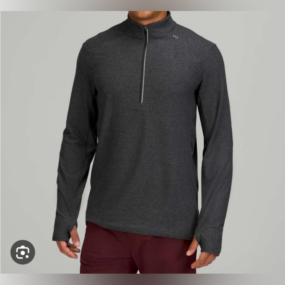 Mens Lululemon Surge Quarter Zip Heather Grey Size Large